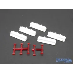 Scaletrucks 5x Heck Schubboden Auflieger weiß ST-0415