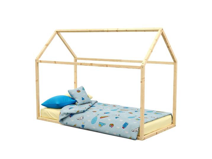 Kinderbett HAUS 90 x 200 cm natur