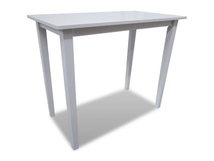 Table de bar-Table de Cuisine-Table Haute en bois Blanc 110x60x90 8 cm SHL78585
