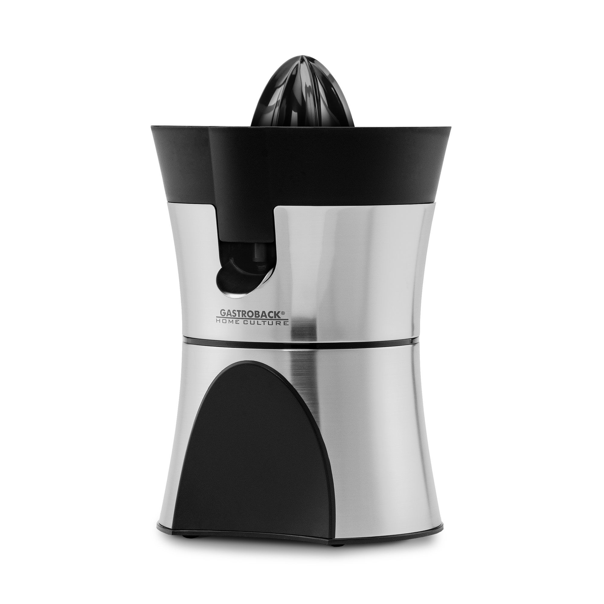 Gastroback 41138 Home Culture Zitruspresse 100 W (Schwarz, Edelstahl)