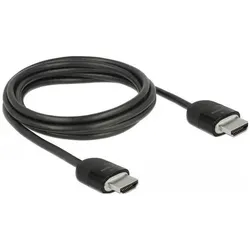 Delock Premium Premium Highspeed mit Ethernet HDMI mit Ethernetkabel (0.02 m), Videokabel, Schwarz