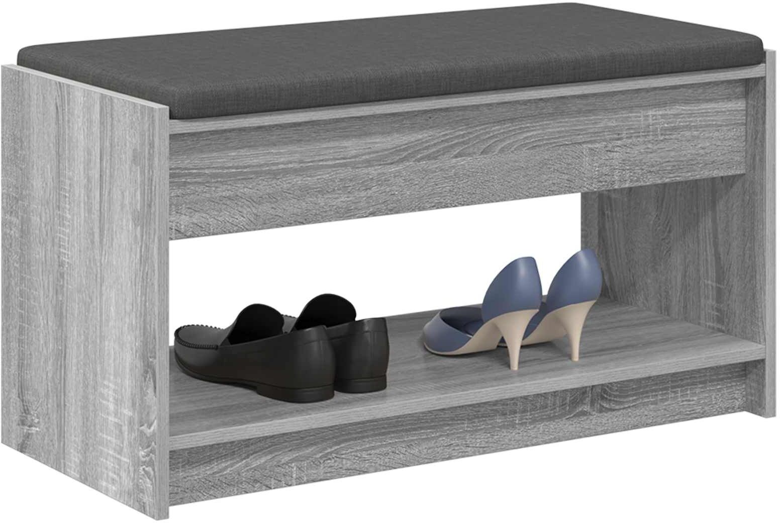 vidaXL Banc d'entrée Gris Sonoma 83 x 38 x 45 cm