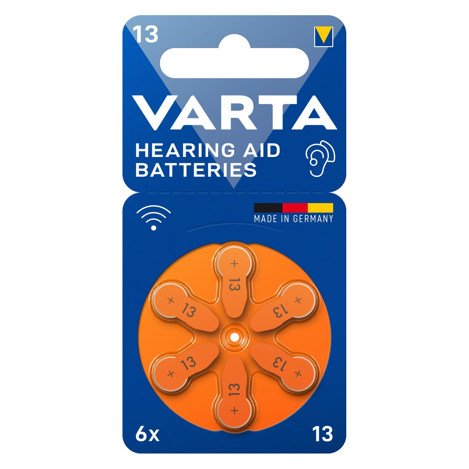 Varta Hörgerätebatterien Typ 13 1.45V (6-Pack) (6 Stk., 13, 310 mAh) (24606101416)