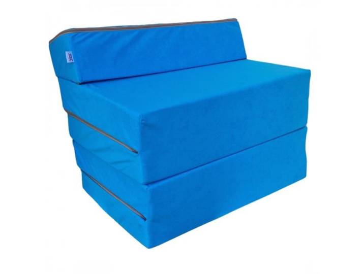 Matelas pliant - NATALIA SPZOO - 195x70x10 cm - 3-en-1 - Déhoussable - Mousse polyuréthane