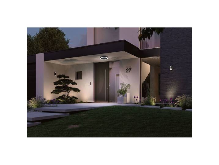home24 LED-plafondlamp Circula I Ø 32cm grijs
