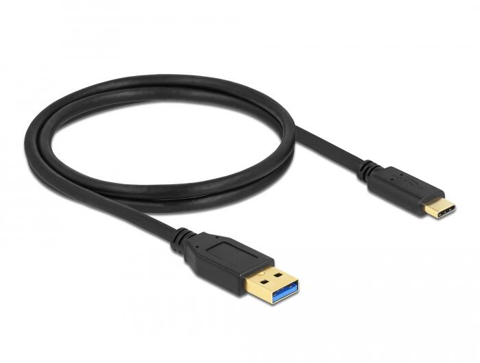 DeLOCK Kabel SuperSpeed USB-A zu USB Type-C 1m 83870