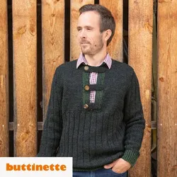 Strickanleitung – Herrenpullover mit Riegelverschluss Tirol