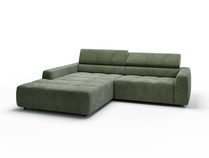 Candy Denver Ecksofa Cord motorische Sitztiefenverstellung