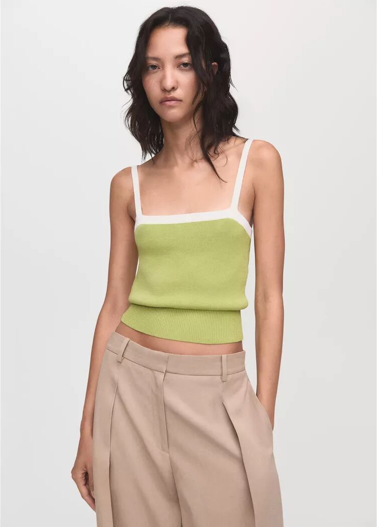 Mango - Top, für Damen, Pastellgrün, Größe S