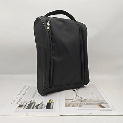 Uplift Picks Breathable Oxford Golf Shoe Bag For Sports And Travel Storage black