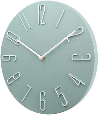 Uplift Picks 30cm Silent Wall Clock With Rose Gold Numbers cyan White Needle 30 Cm