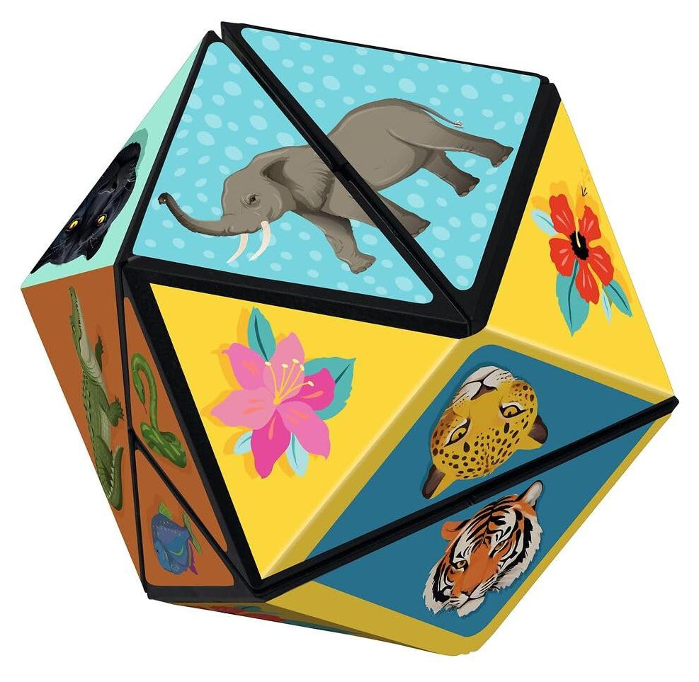Moses Magische puzzelkubus In het oerwoud inklapbaar fidget-speeltje met dierenmotief