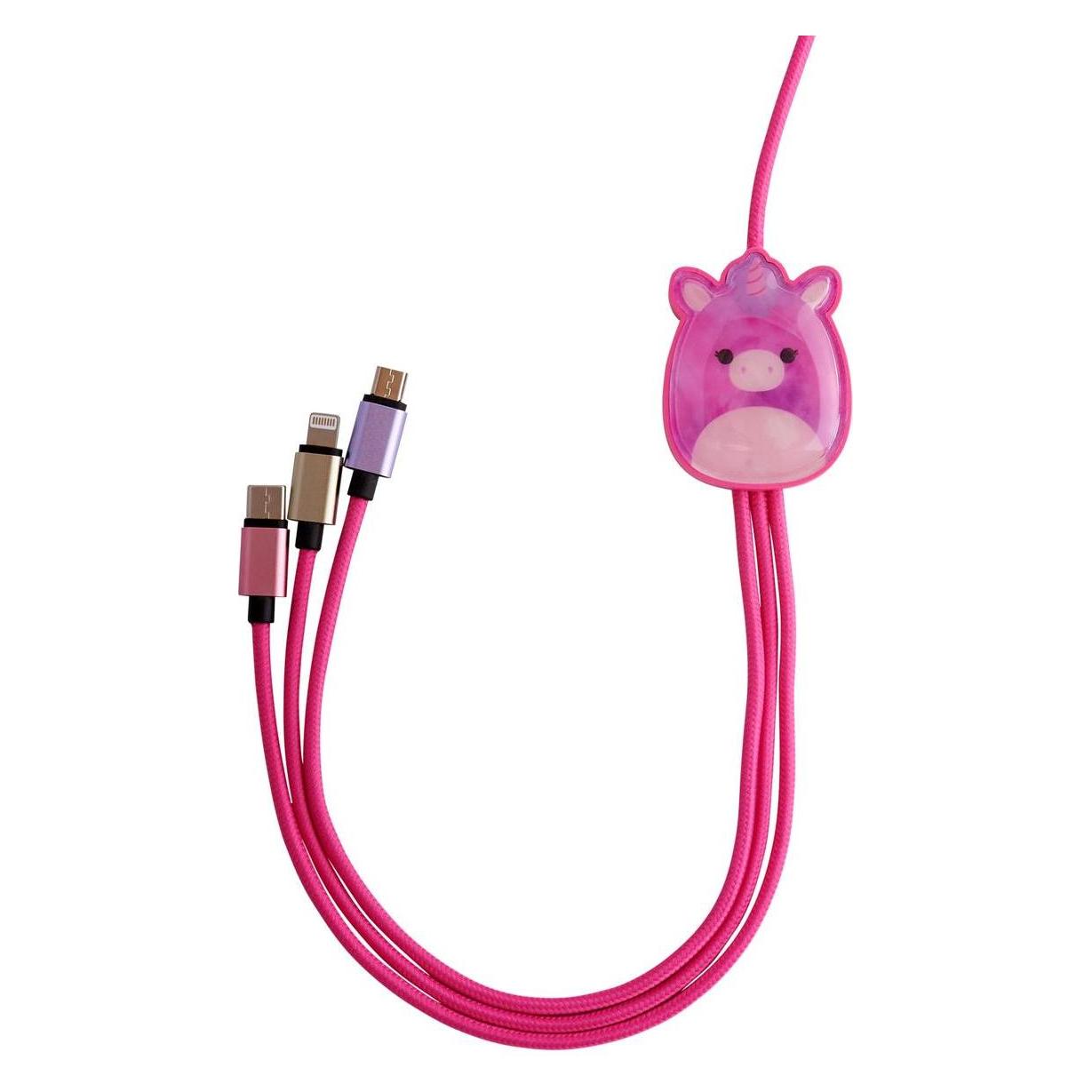 Kaku SQUISHMALLOWS Ladekabel 1,2 m Lola 3in1 USB-C/Micro/Lightning (1.20 m, USB 3.2 Gen 1) (CBSQM-3IN1-LOLA)