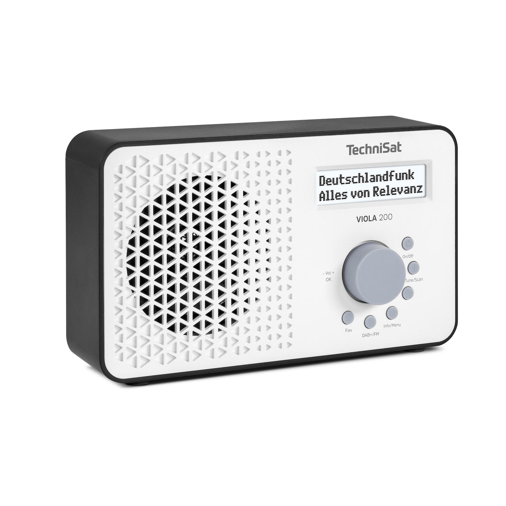 TechniSat VIOLA 200 tragbares DAB+ Radio (UKW, Kopfhöreranschluss, 1 Watt) weiß
