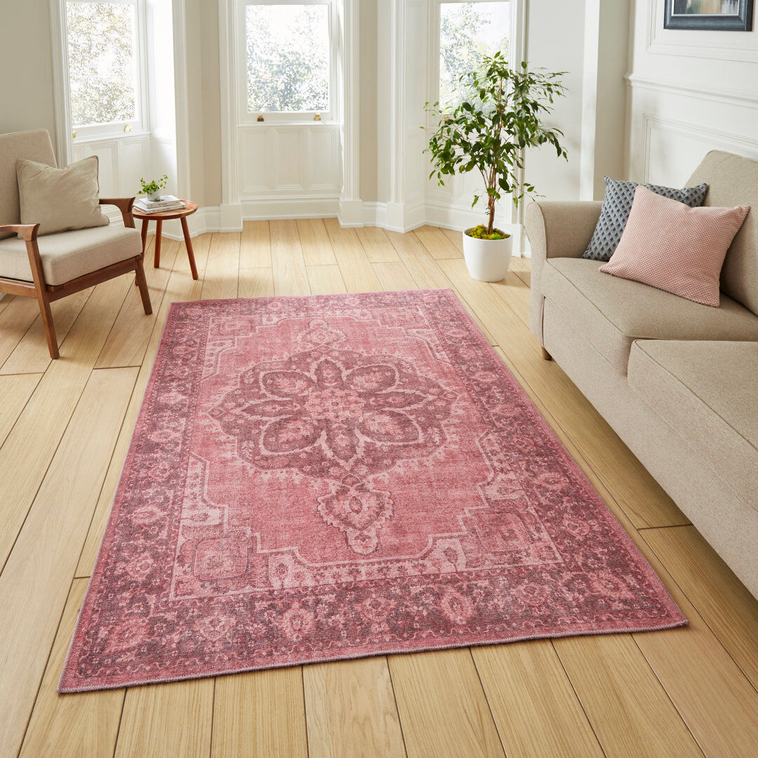 Ophelia & Co. Vintage Look Area Rug Pink Rectangle 180 x 270 cm