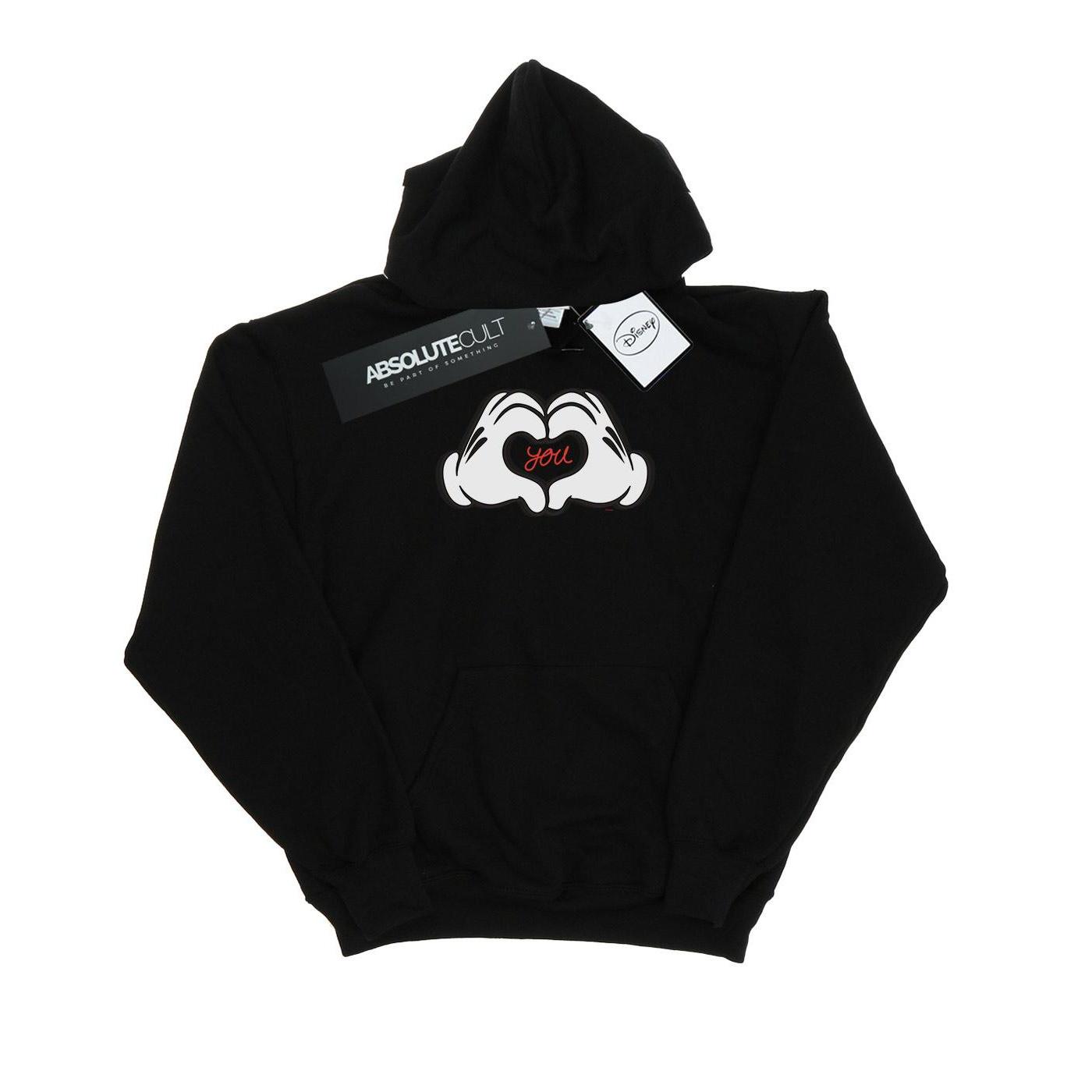 Disney Meisjes Mickey Mouse Loves You Hoodie (Zwart)