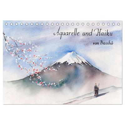 Aquarelle und Haiku von Basho (Tischkalender 2026 DIN A5 quer), CALVENDO Monatskalender