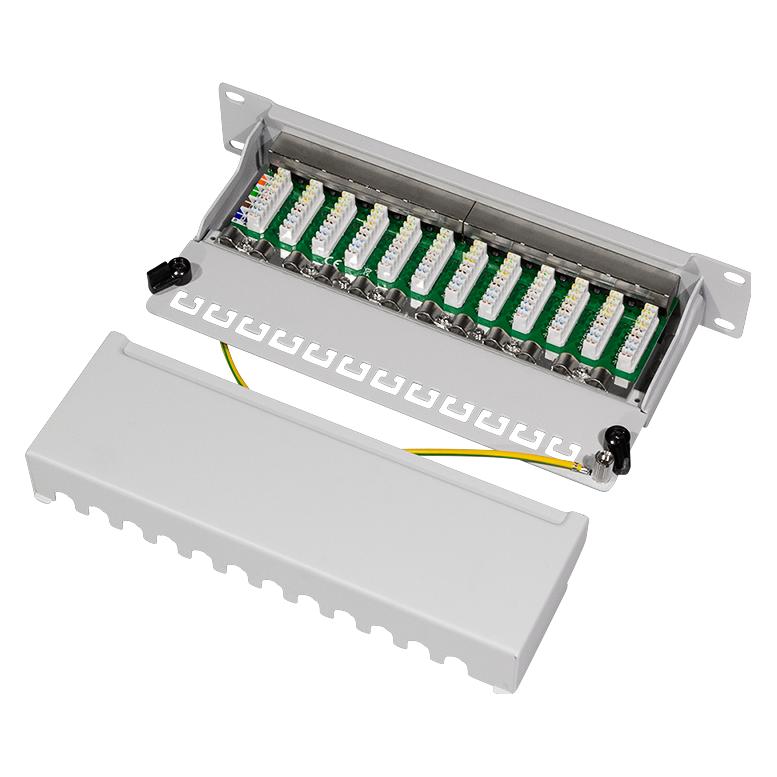 LogiLink Netzwerk Patchpanel 6 12 Port grau (NP0041)