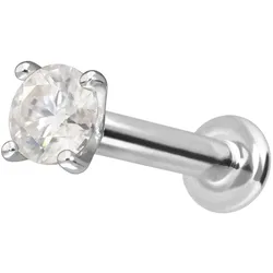 14 Karat Gold Labret mit Push Fit MOISSANIT