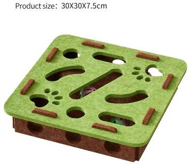 Uplift Essentials Interactive Felt Maze Puzzle Box With Bell Ball For Hunting & Exercise square