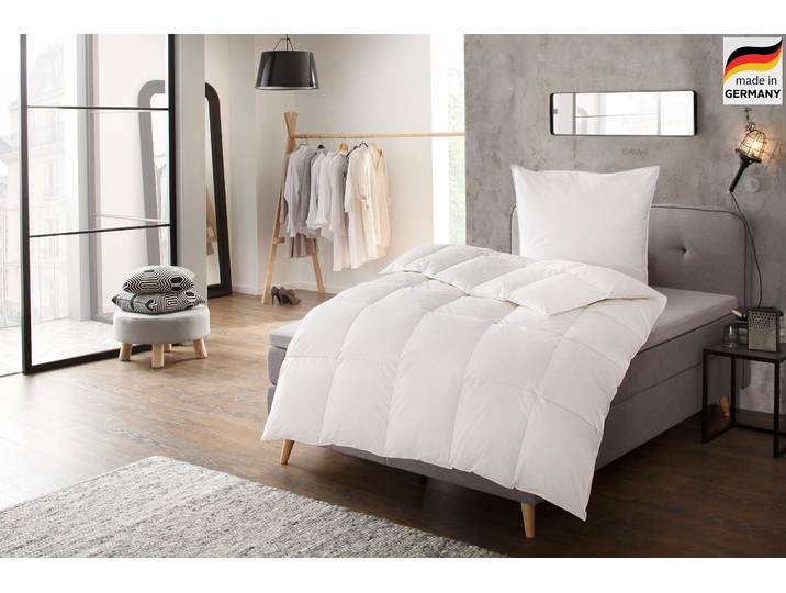 Daunenbettdecke OTTO HOME Köniz, 100% Daunen, alle Wärmeklassen, hergestellt in Deutschland , weiß, B:200cm L:220cm, Bezug: 100% Baumwolle, Bettdecken, Daunenbettdecke, hergestellt in Deutschland
