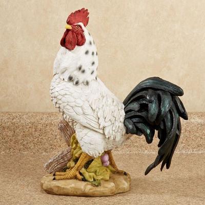 Touch of Class Rooster Table Sculpture Off White , Off White