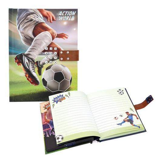 Depesche DINO World Tagebuch liniert mit Code und Sound Fussball (Liniert) (0414492)