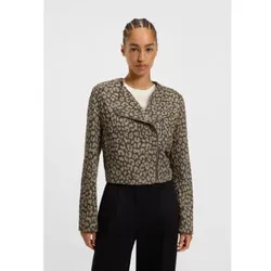 BOSS für Damen. 50546006 Braune Jaleo-Jacke (M), Lässig, Tierdruck, Baumwolle
