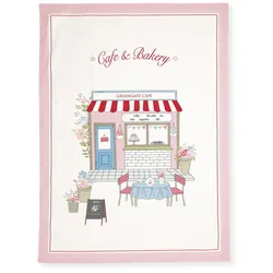 GreenGate Geschirrtuch Josefina Cafe White, 70 x 50 cm