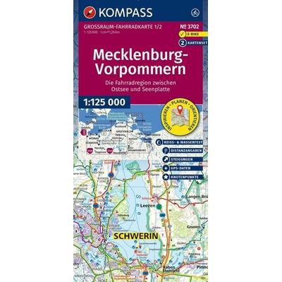 KOMPASS Großraum Fahrradkarte 3702 Mecklenburg-Vorpommern 1:125.000, Sonstige von , KOMPASS Freytag & Berndt, 978-3-99154-485-2