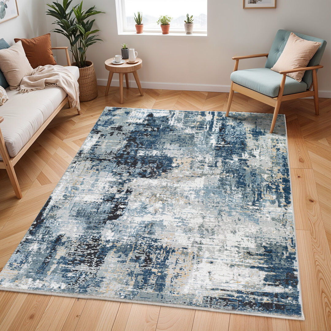 Blue Elephant Oriental Washable Area Rug Pink;Beige;Black;Blue;Gray Rectangle 120 x 170 cm