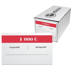 effektivo Geldbanderolen 10371, 10 Euro, für 100 x 10 Euro, 1000 Stück