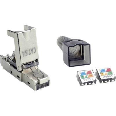 Value 26.99.0373 VALUE feldkonfektionierbarer RJ-45 Stecker Kat.6A (Class EA), STP 26.99.0373 Silber 1 St.