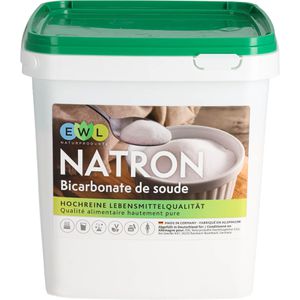 EWL-Naturprodukte Natron E500ii, Lebensmittelqualität, Pulver, Natriumhydrogencarbonat zum Backen und Reinigen, 5 kg