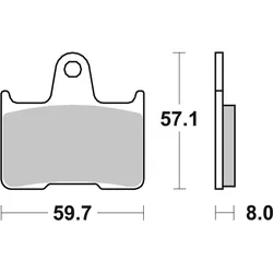SBS Bremsbelag 715H.CT Street High Power Carbon