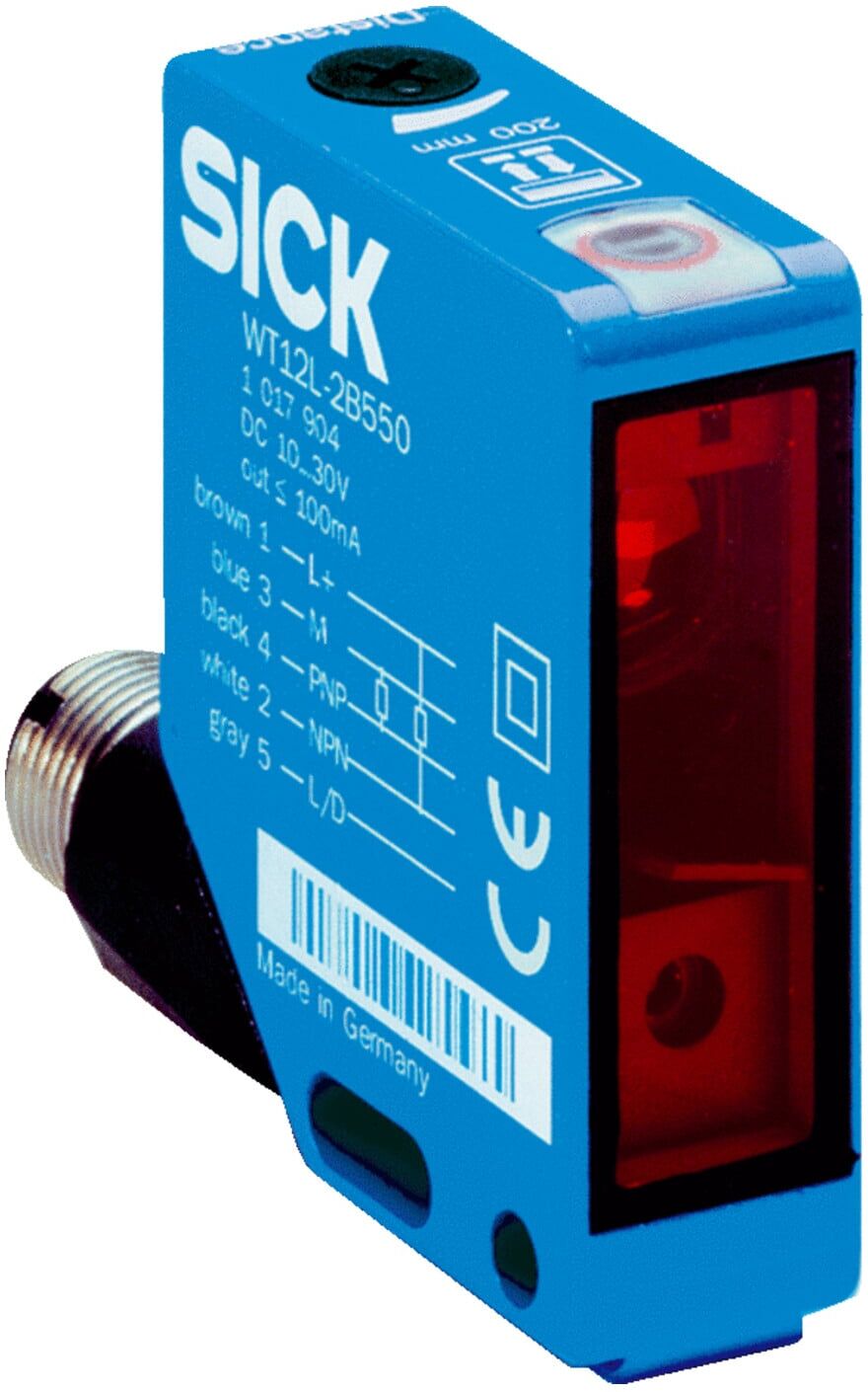 SICK Reflexions-Lichttaster WT12L-2B550 M12 5p 30-200mm (1017904)