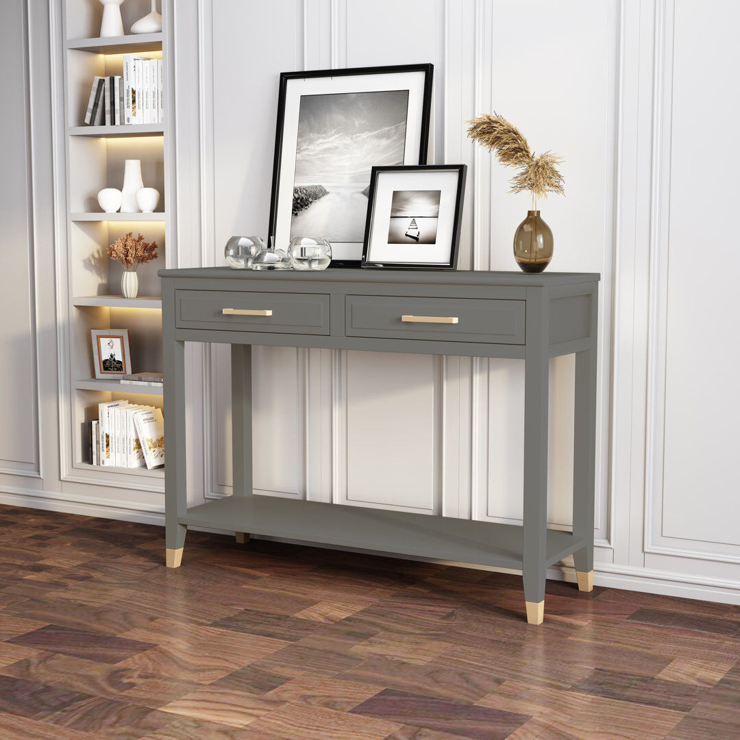 Rosdorf Park Ossian 105cm Console Table Grey