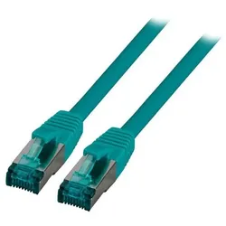 DNTE Patchkabel RJ45 S/FTP Cat.6A LSZH 0,5m grün