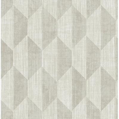 Seabrook Designs Alise Hexagon Geometric Unpasted Wallpaper