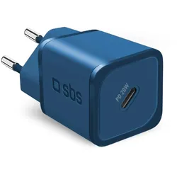 SBS Mini Ladegerät GaN USB-C PD 20W blau