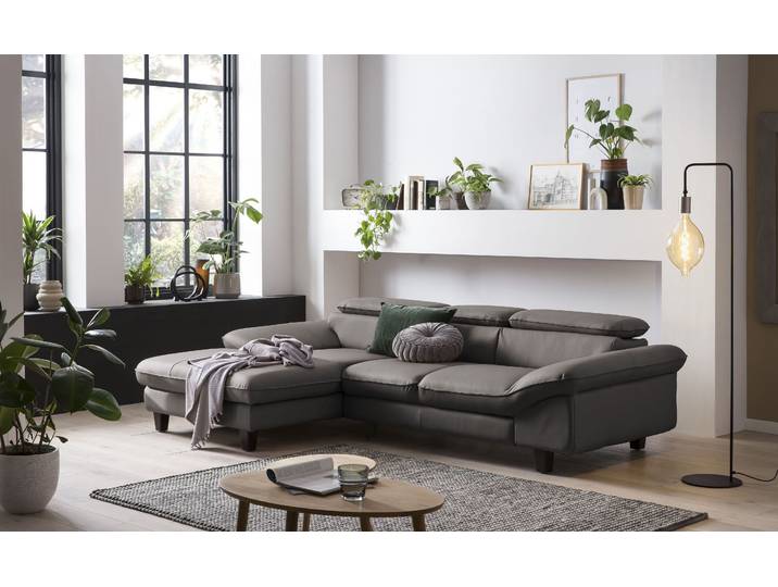 Ecksofa HOME AFFAIRE Pilot L-Form , braun (cacao), B:268cm H:73cm T:108cm, 100% Polyester, Feinstruktur 75000 Scheuertouren, Struktur 35000 Scheuertouren, Microfaser 40000, Sofas, Ecksofa, mit Kopfteilverstellung, wahlweise mit Schlaffunktion & Bettkasten