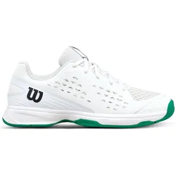 Wilson, Unisex, Tennisschuhe, Rush Pro Ac L White/Bosphorus Junior (34), Grün, Weiss