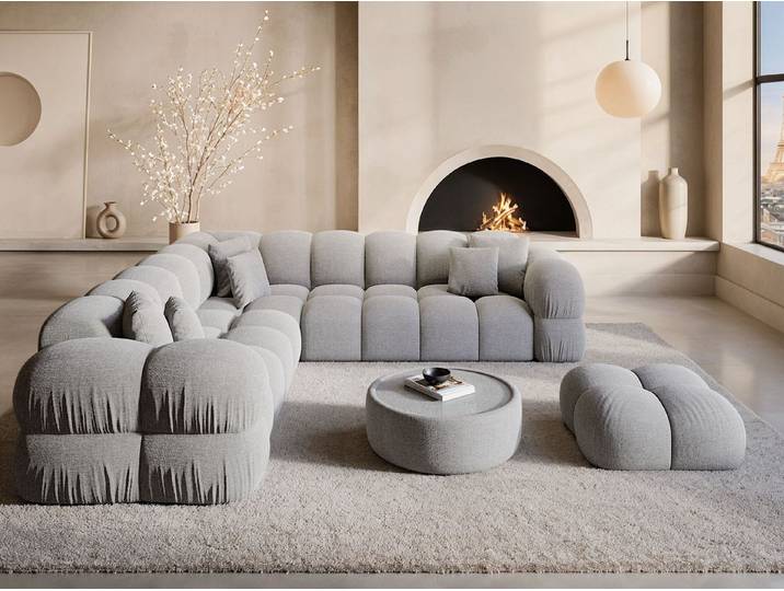 Sofa Dreams Ecksofa Couch Monteverde L-Form in Stoff, Ecksofa, L-Form, Zeitloser Look in L-Form, 2 Zierkissen inklusive