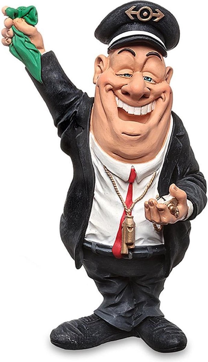 Grappig karikatuur beeldje conducteur voor volwassenen