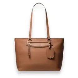 Michael Kors für Damen. 30S6GTVT2L Mittelgroße Jet Set Travel Tote-Tasche aus braunem genarbtem Leder (OSFA), Lässig