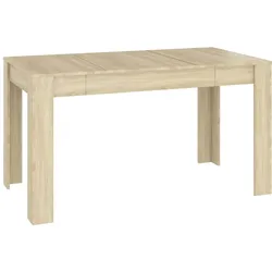 Décoshop26 - Moderner Esstisch 140 x 74,5 x 76 cm Holzwerkstoff Farbe Eiche DEC036848