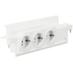 Hager, Steckdose, Schuko-Steckdose Volta VZ00HW 3fach drehbar f.HWV