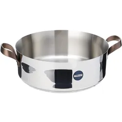 Alessi Edo, Pfanne + Kochtopf, Silber