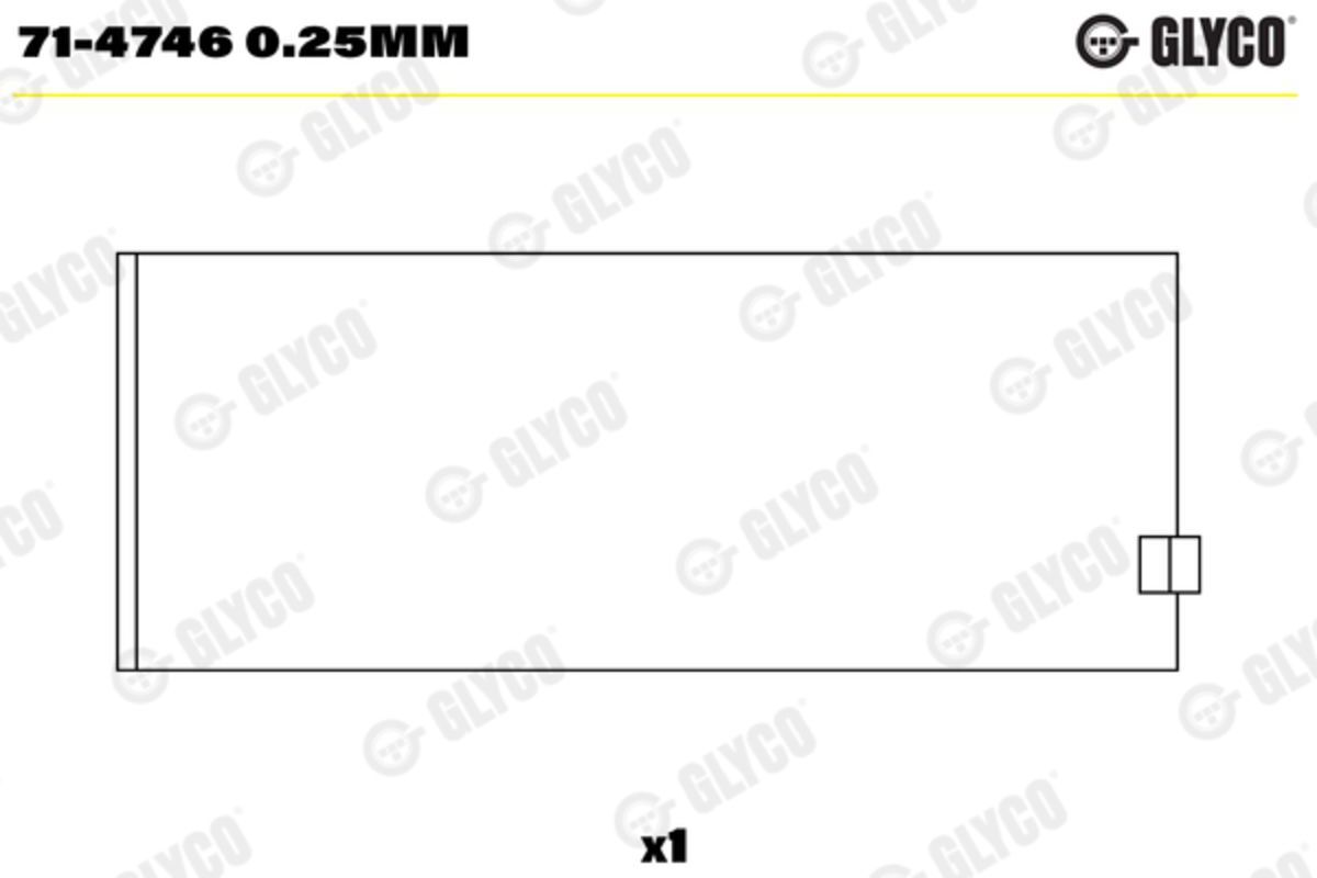 Pleuellager GLYCO 71-4746 0.25mm