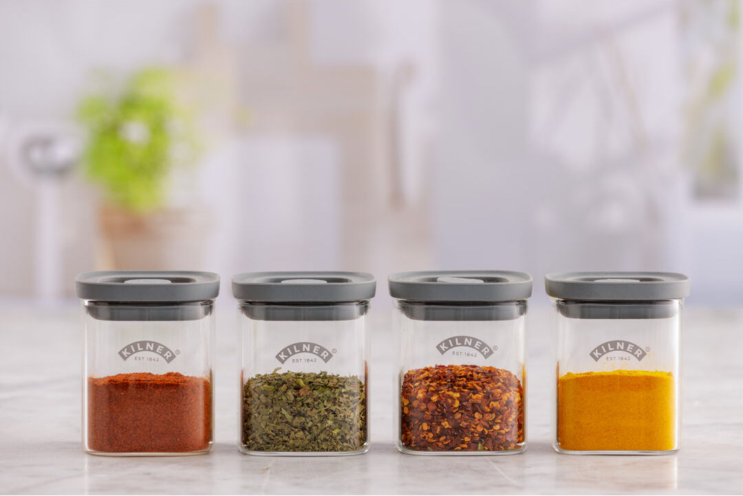 Kilner Fresh Storage Spice Jar Set 0.16 Litre Clear 12